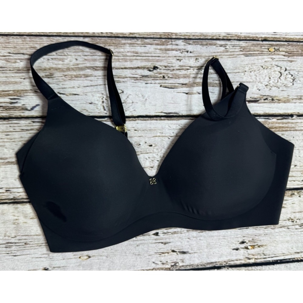 Honeylove Sz 32DD(E) Cloud Embrace‎ Wireless Contour T-Shirt Bra Black Comfort
